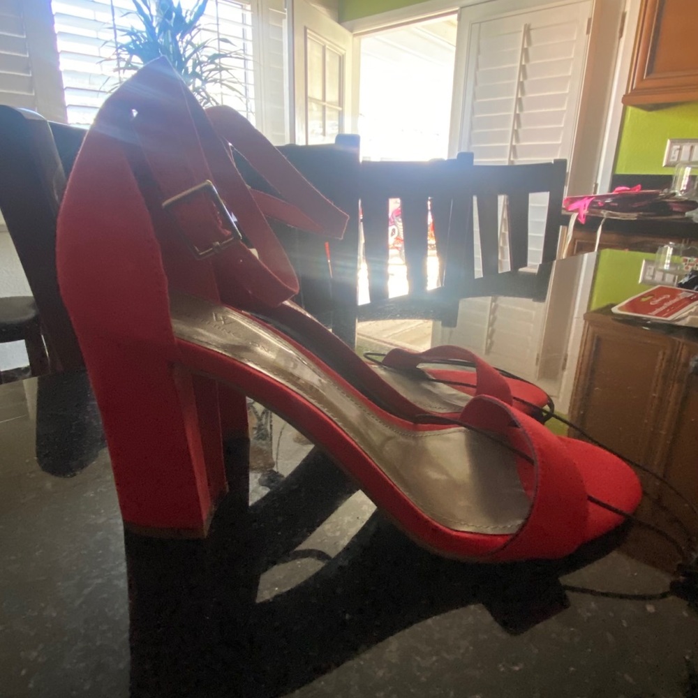 Red worthington heels